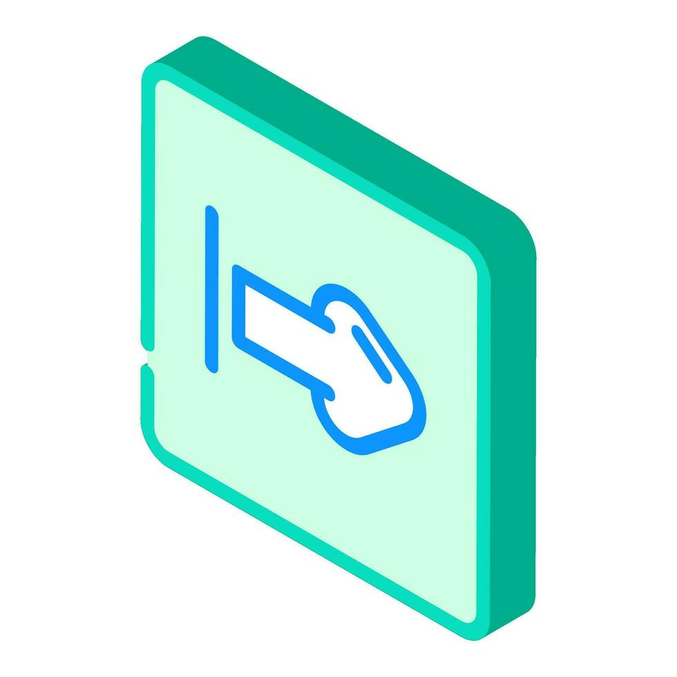 white right left arrow emergency isometric icon vector illustration