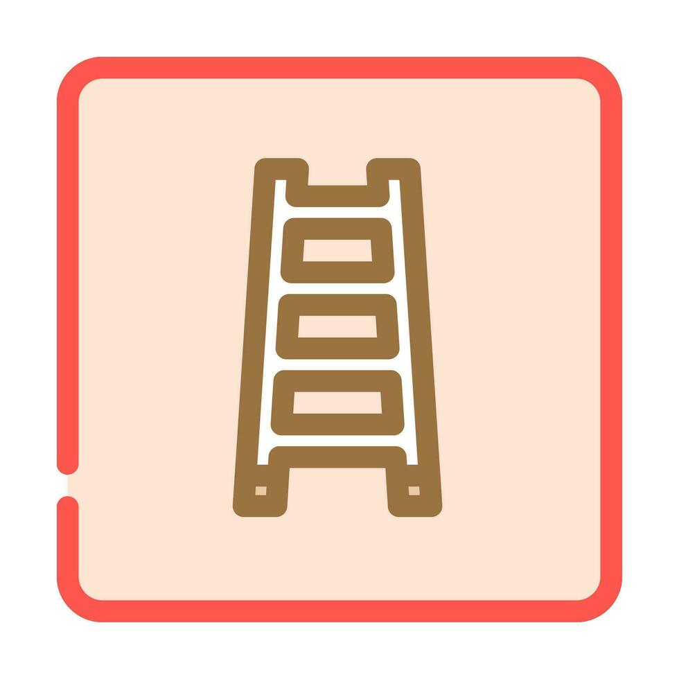 fire ladder emergency color icon vector illustration