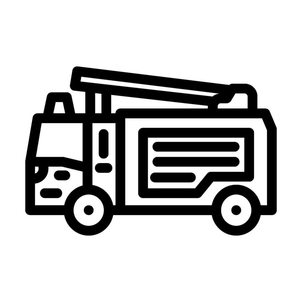 fire engine emergency line icon vector illustration