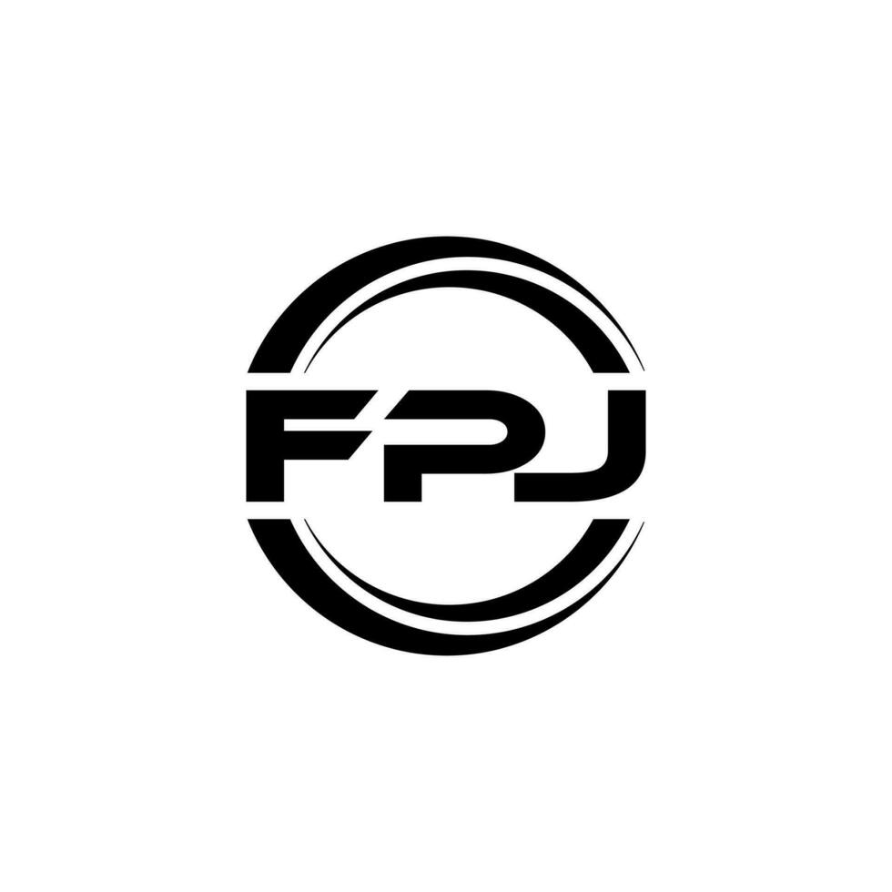FPJ Logo Design, Inspiration for a Unique Identity. Modern Elegance and Creative Design. Watermark Your Success with the Striking this Logo. vector
