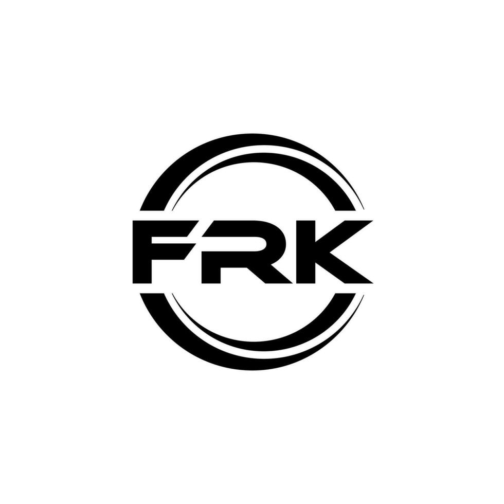 frk logo diseño, inspiración para un único identidad. moderno elegancia y creativo diseño. filigrana tu éxito con el sorprendentes esta logo. vector