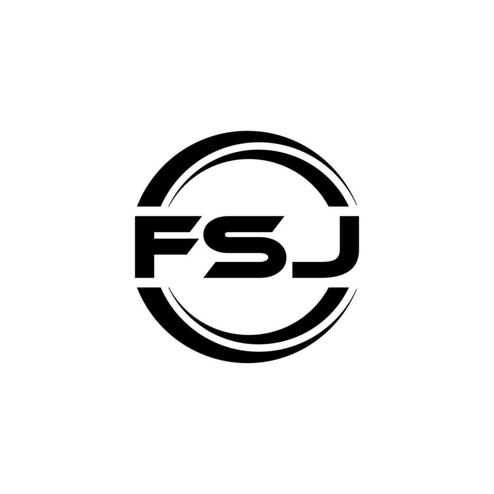 fsj logo diseño, inspiración para un único identidad. moderno elegancia y creativo diseño. filigrana tu éxito con el sorprendentes esta logo. vector