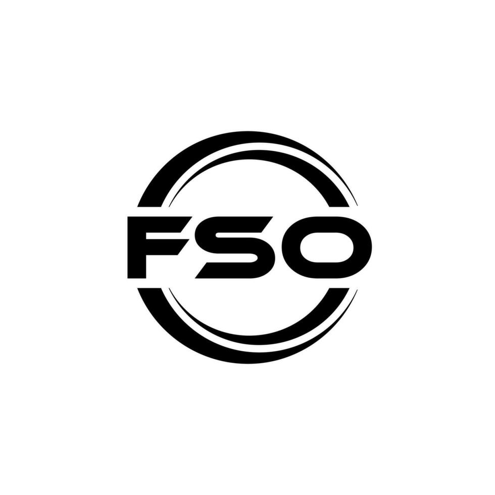 fso logo diseño, inspiración para un único identidad. moderno elegancia y creativo diseño. filigrana tu éxito con el sorprendentes esta logo. vector