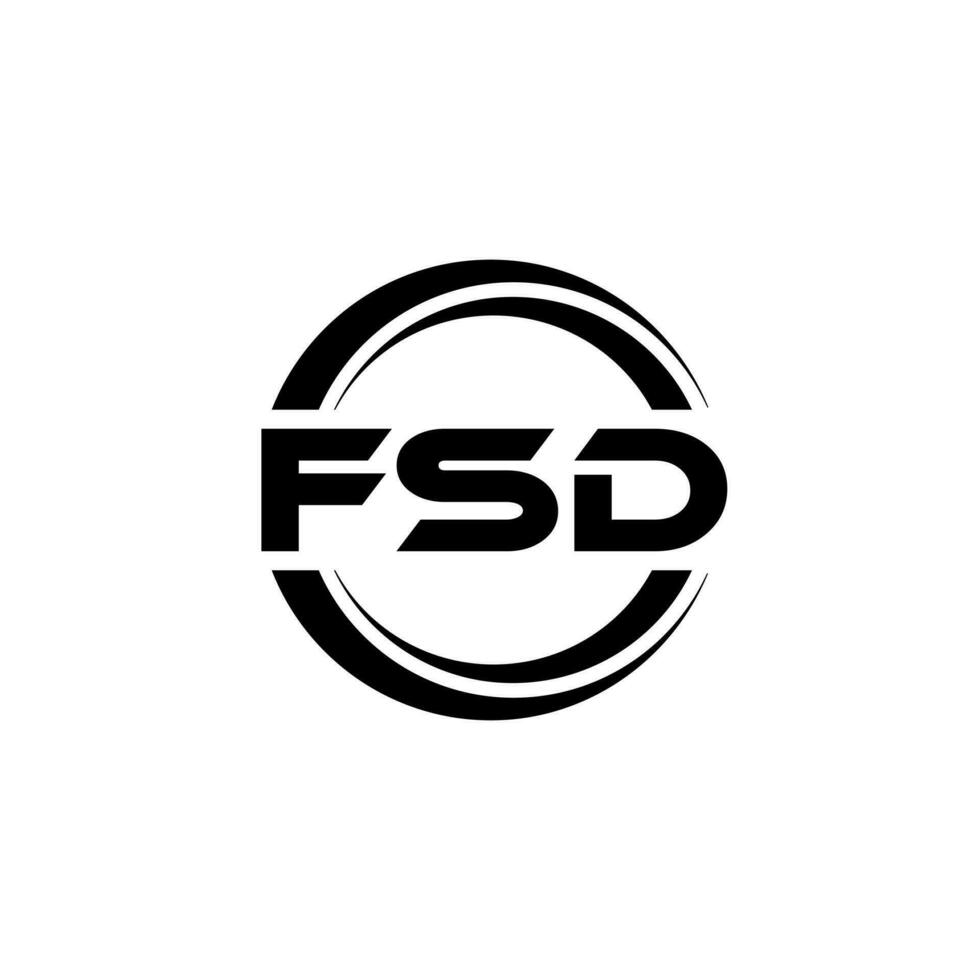 fsd logo diseño, inspiración para un único identidad. moderno elegancia y creativo diseño. filigrana tu éxito con el sorprendentes esta logo. vector