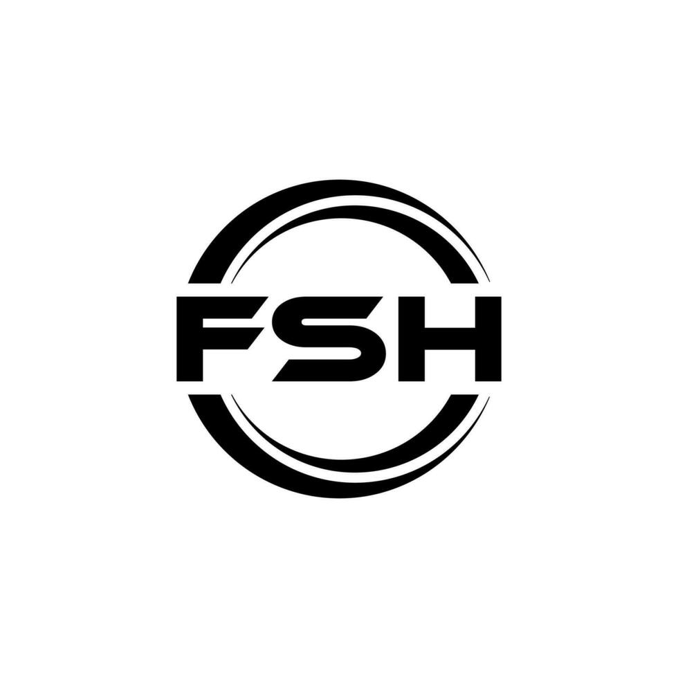 fsh logo diseño, inspiración para un único identidad. moderno elegancia y creativo diseño. filigrana tu éxito con el sorprendentes esta logo. vector