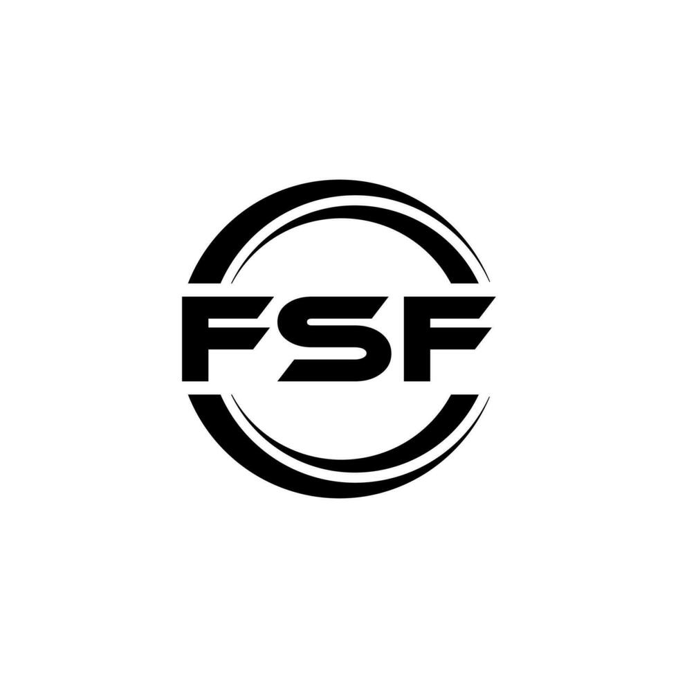 FSF Logo Design, Inspiration for a Unique Identity. Modern Elegance and Creative Design. Watermark Your Success with the Striking this Logo. vector