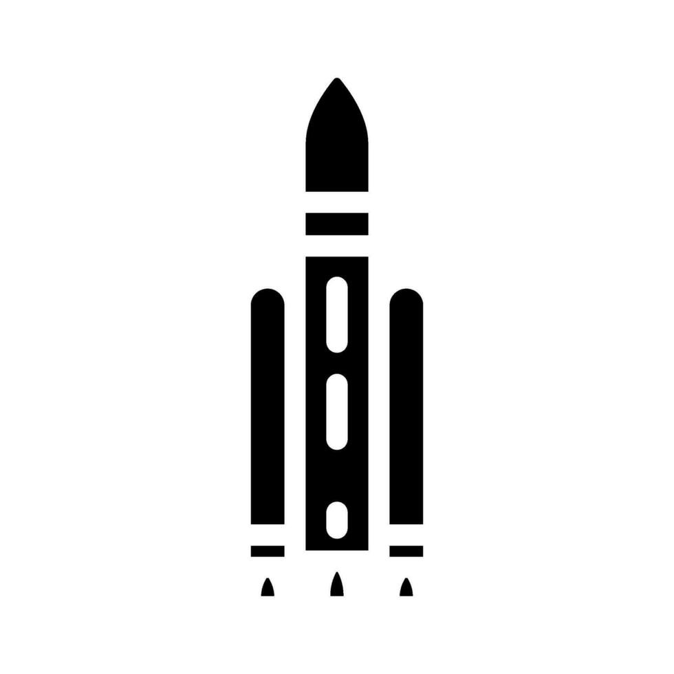 launch vehicle aeronautical engineer glyph icon vector illustration