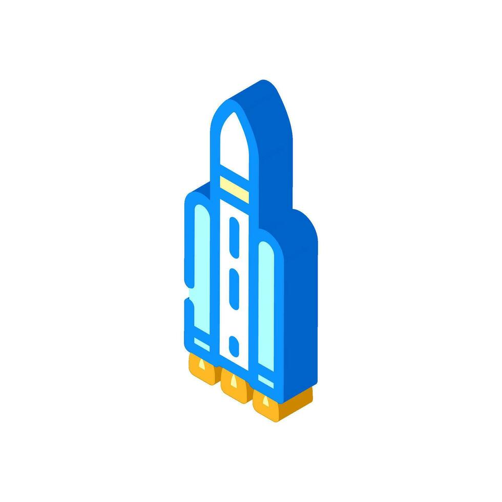 launch vehicle aeronautical engineer isometric icon vector illustration