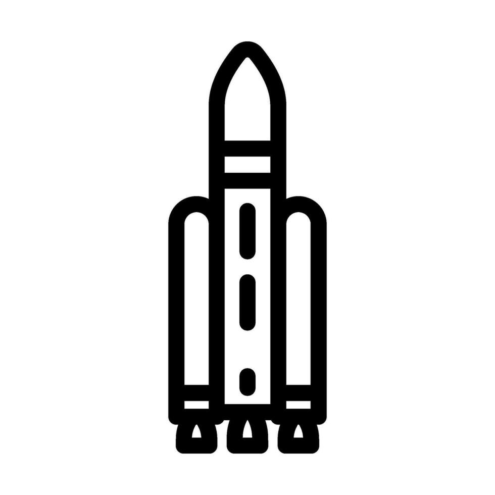 launch vehicle aeronautical engineer line icon vector illustration