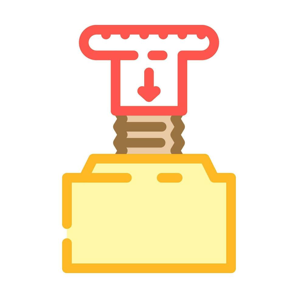 emergency stop button alert color icon vector illustration