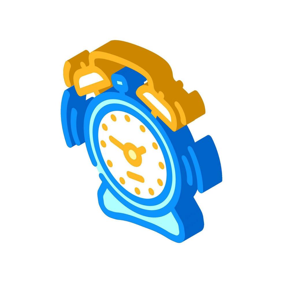 alarm clock alert isometric icon vector illustration