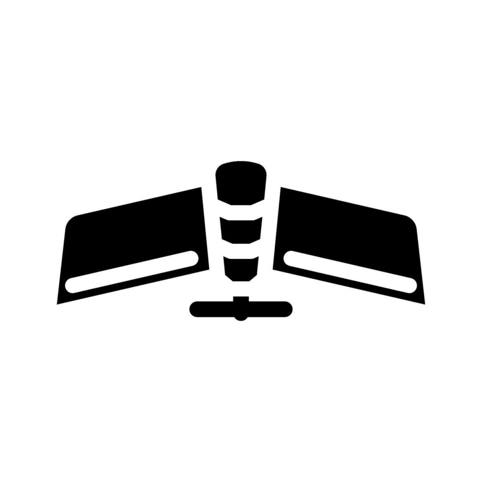 unmanned aerial vehicle aeronautical engineer glyph icon vector illustration