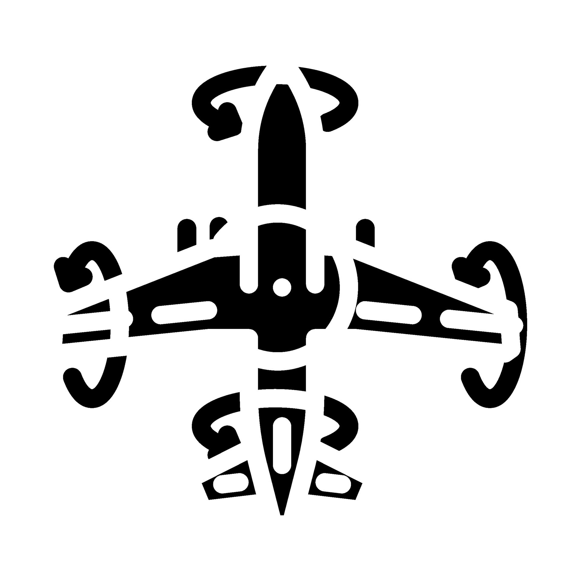 flight control system aeronautical engineer glyph icon vector