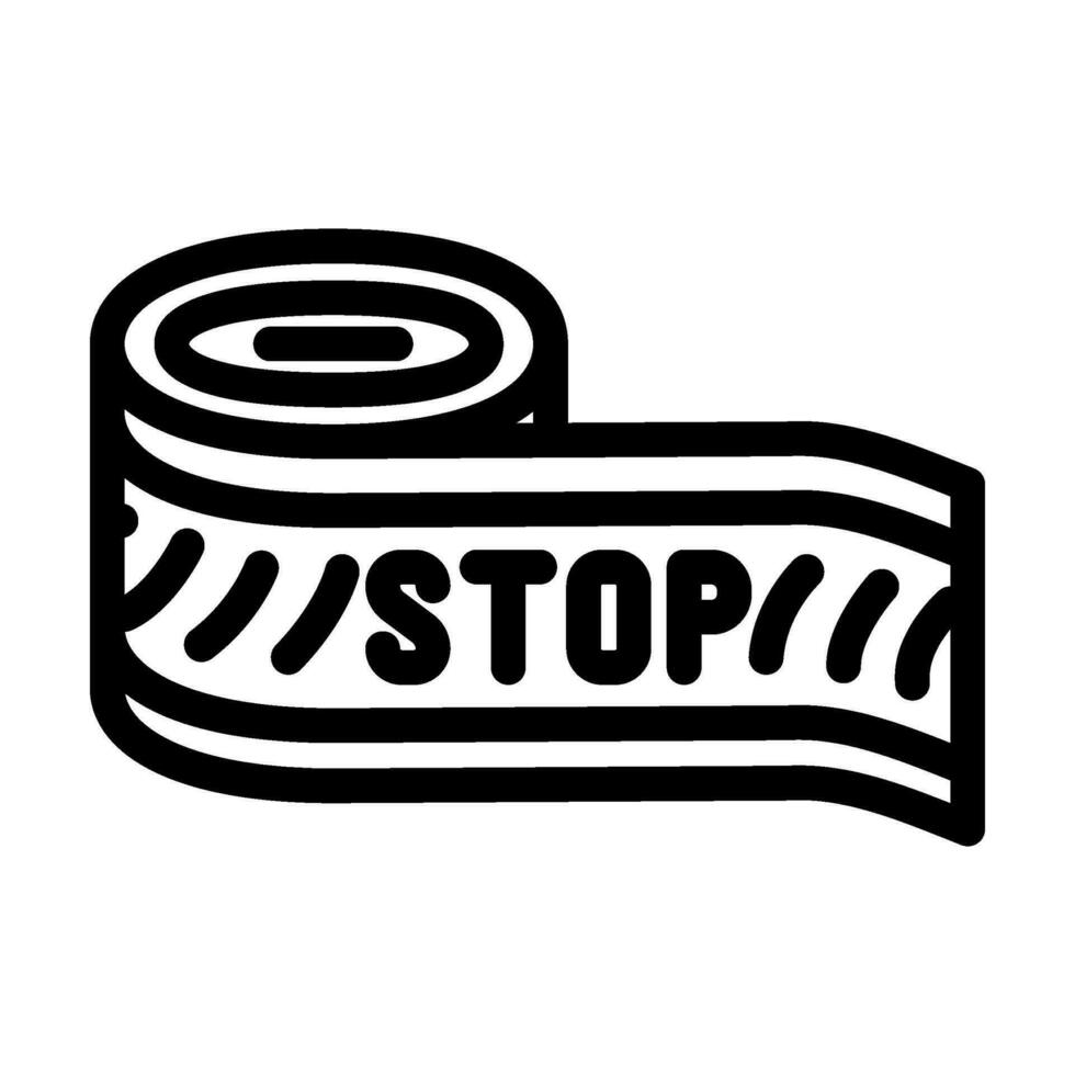 warning tape alert line icon vector illustration 26825586 Vector Art at