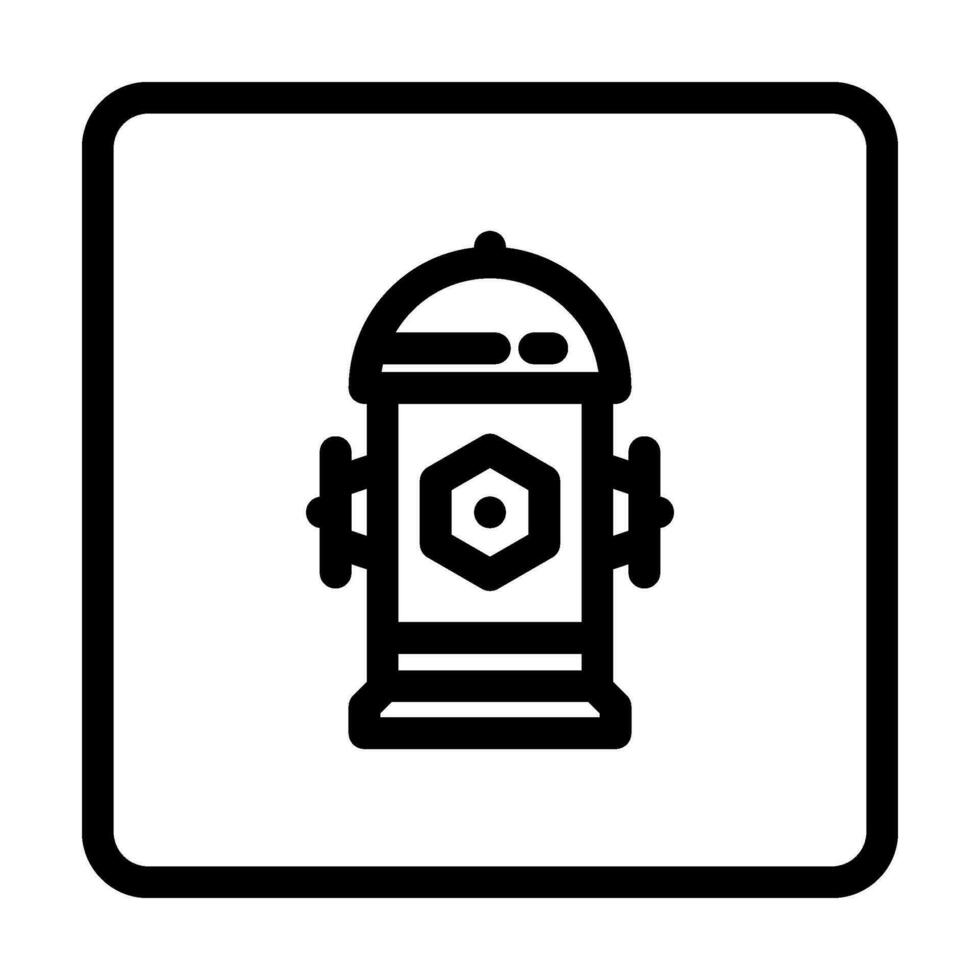 fire hydrant emergency line icon vector illustration