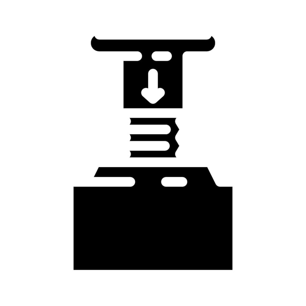 emergency stop button alert glyph icon vector illustration