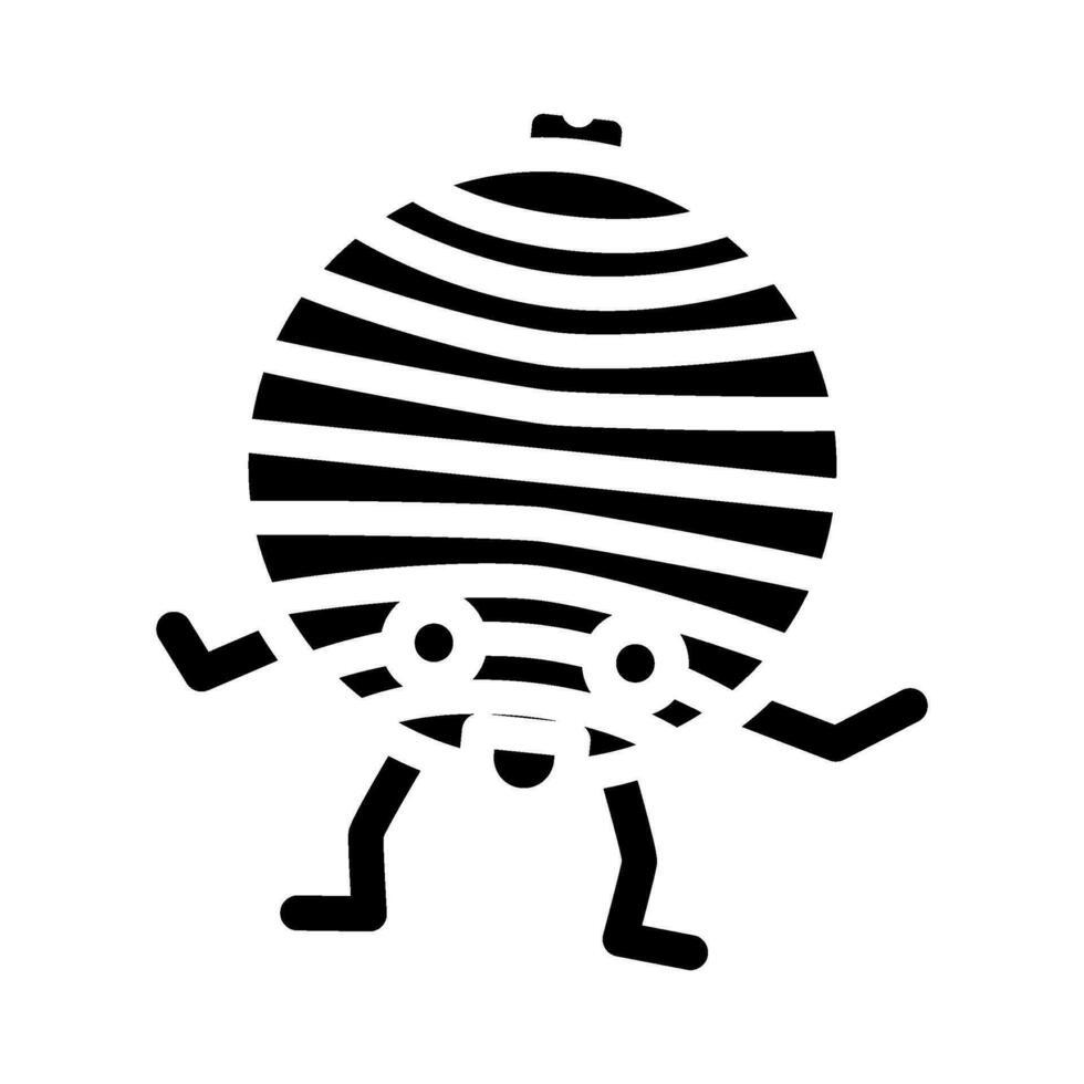 disco pelota música retro personaje glifo icono vector ilustración