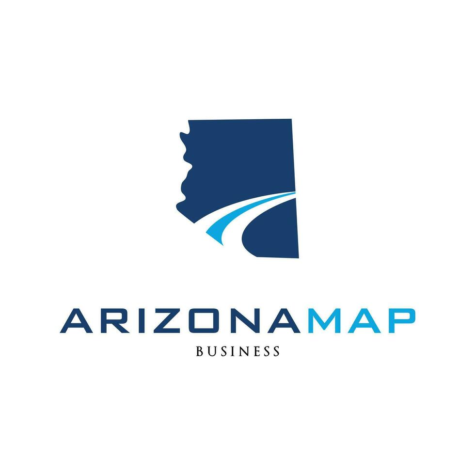 Arizona mapa icono logo diseño modelo vector