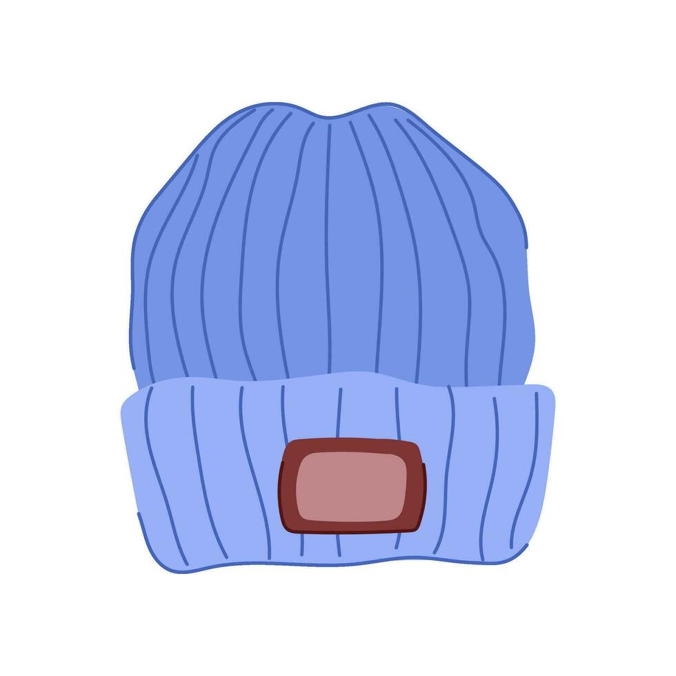 male winter hat man cartoon vector illustration