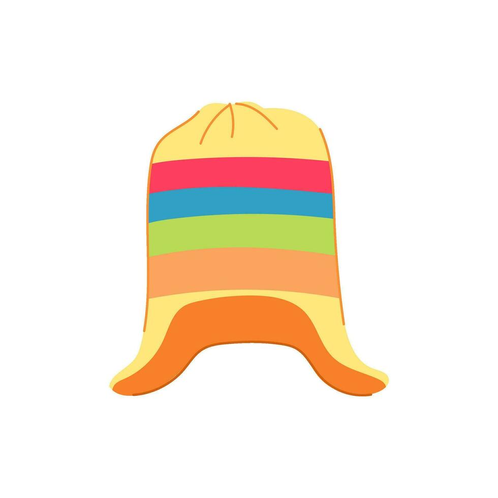 clothes winter hat kid cartoon vector illustration