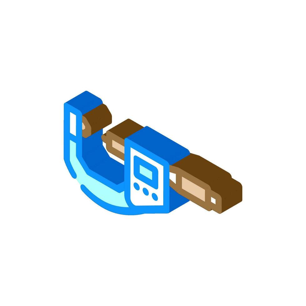 precision measuring manufacturing engineer isometric icon vector illustration