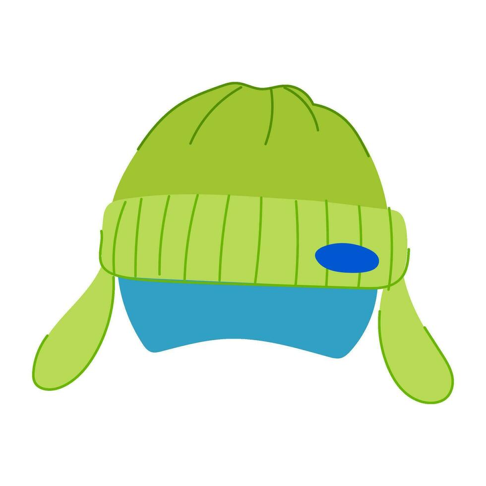 scarf winter hat man cartoon vector illustration