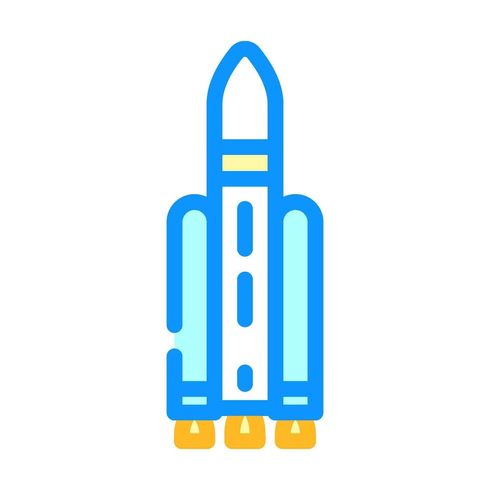 launch vehicle aeronautical engineer color icon vector illustration
