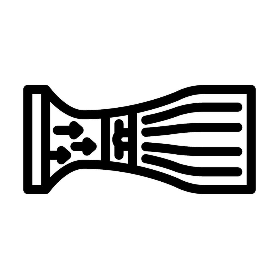 wind tunnel aeronautical engineer line icon vector illustration