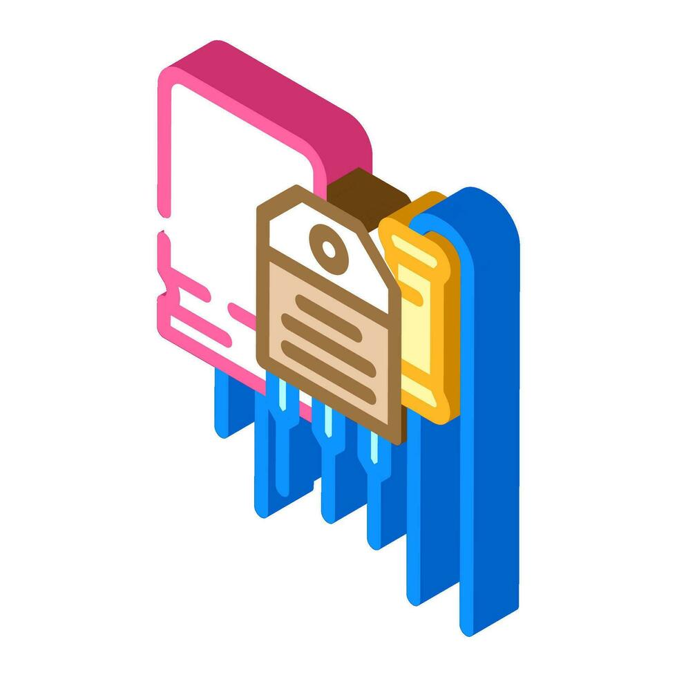 electronic components manufacturing engineer isometric icon vector illustration