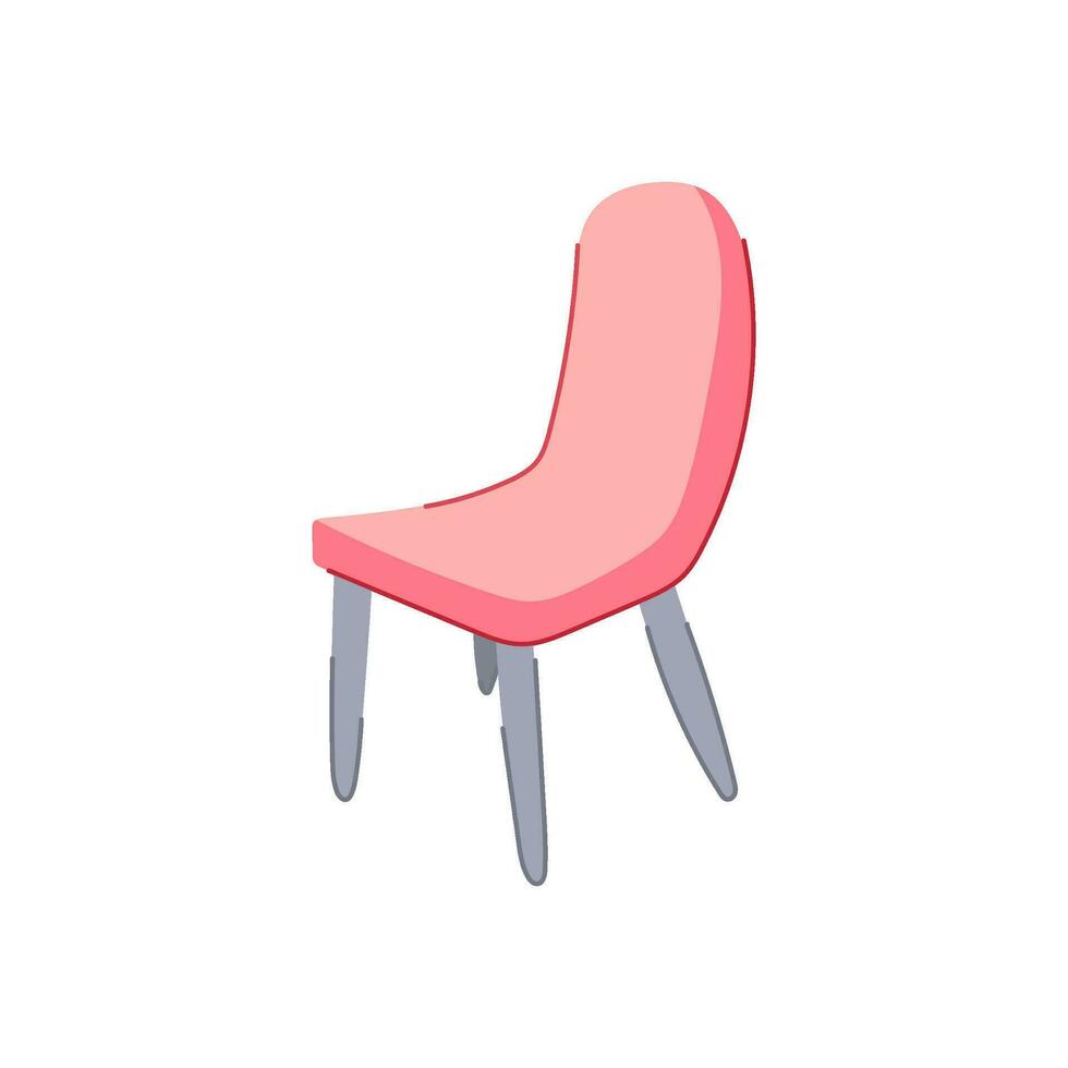 girl kid chair cartoon vector illustration