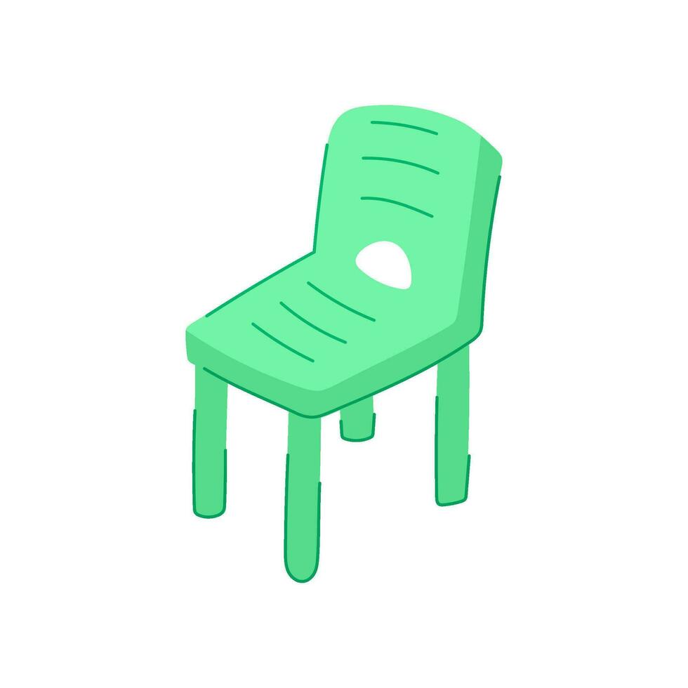 school kid chair cartoon vector illustration