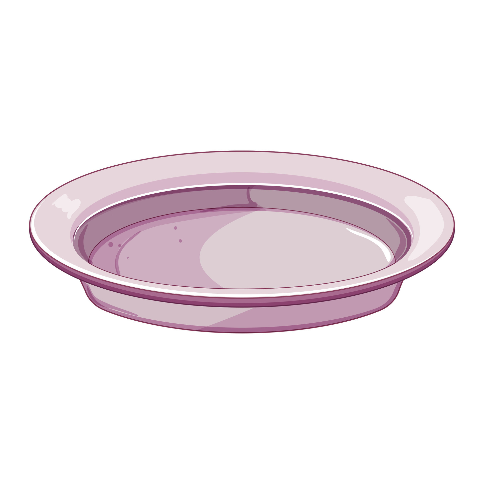 dish plate white cartoon vector illustration 26825898 Vector Art at