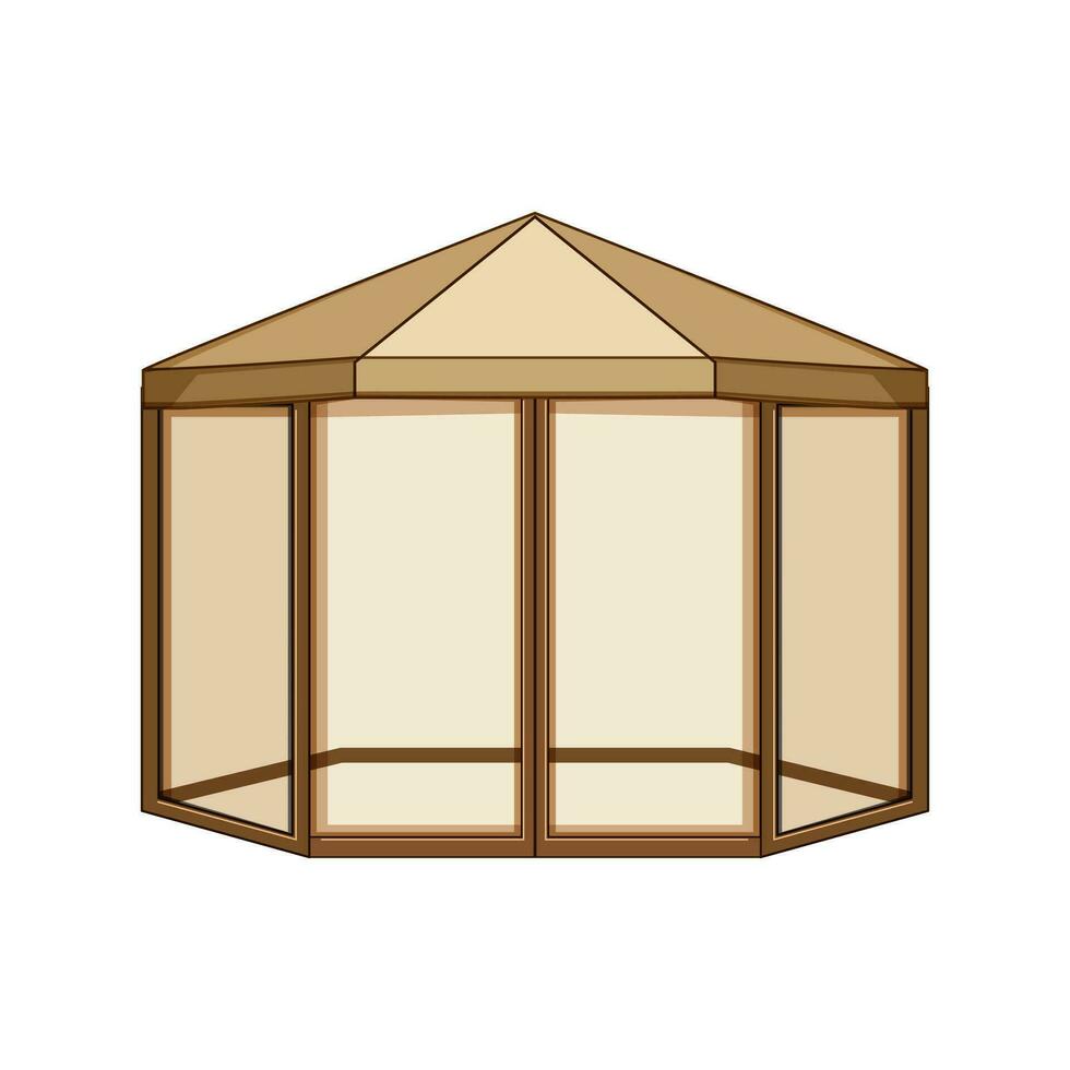 leisure tent garden cartoon vector illustration