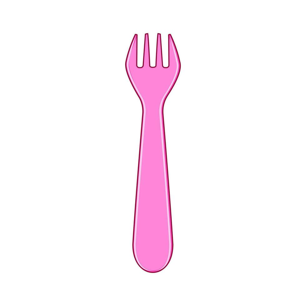 table toddler fork cartoon vector illustration