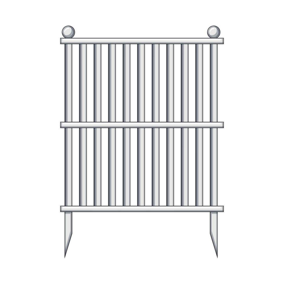 wooden white fence cartoon vector illustration