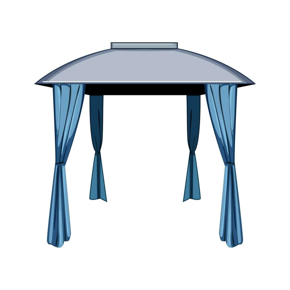 nature tent garden cartoon vector illustration