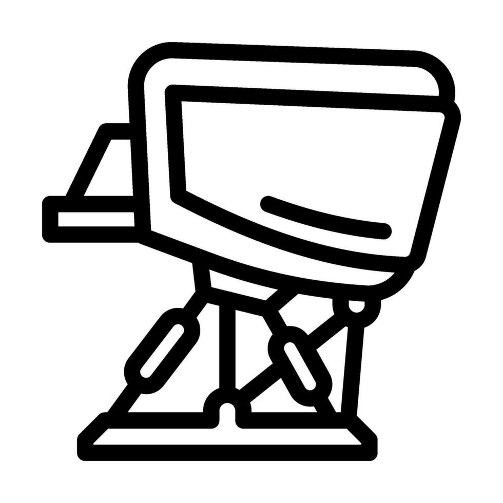 flight simulator aeronautical engineer line icon vector illustration