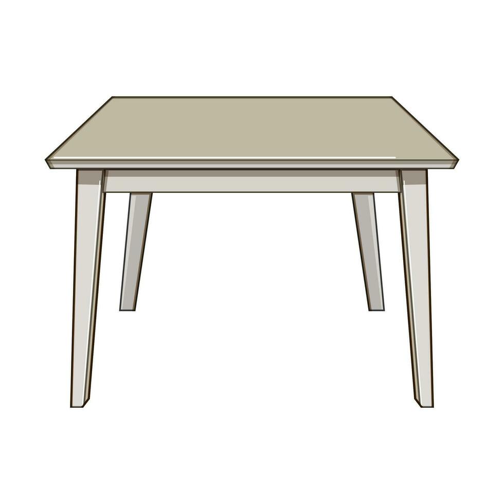 empty wooden table cartoon vector illustration
