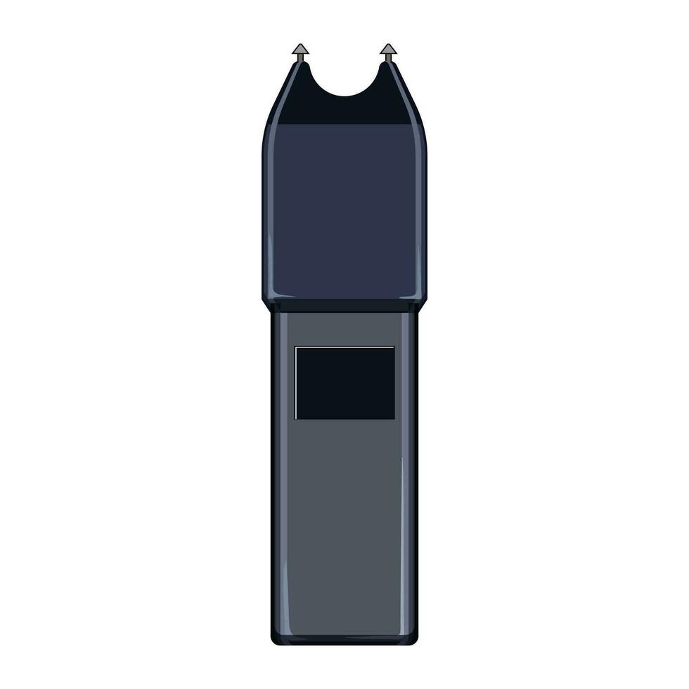 machine taser gun cartoon vector illustration