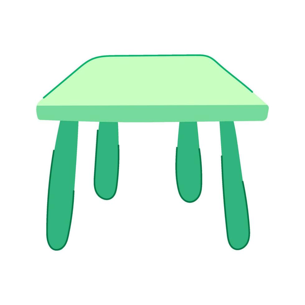 room kid table cartoon vector illustration