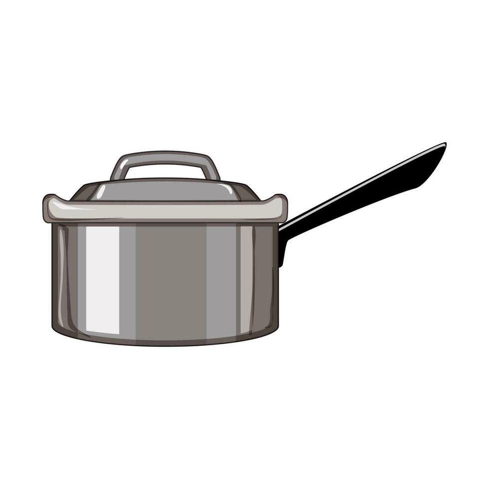 tomato sauce pan cartoon vector illustration