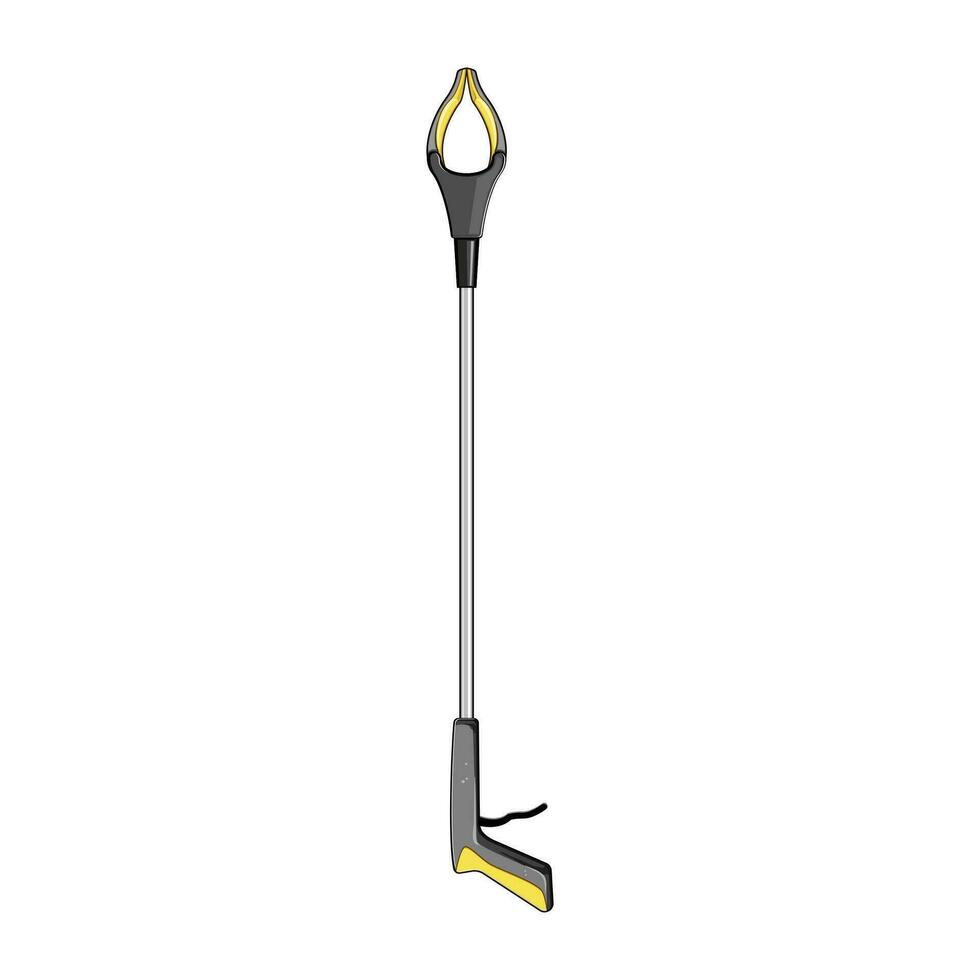 reacher grabber tool cartoon vector illustration
