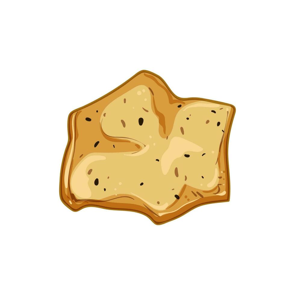 bread cracker biscuit cartoon vector illustration