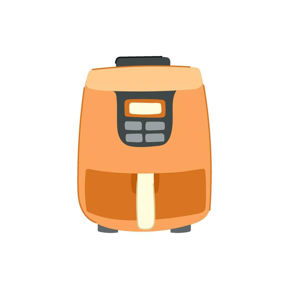 fry fryer cooking cartoon vector illustration