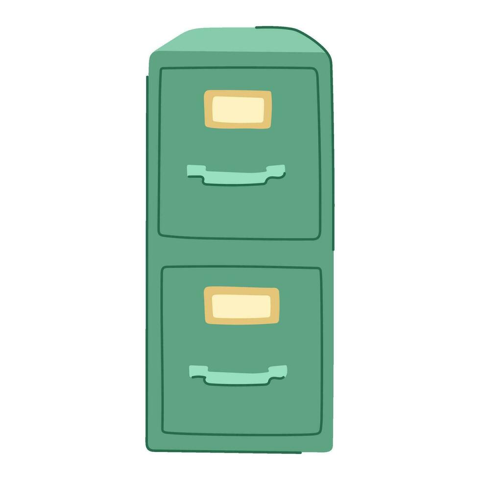 open file cabinet cartoon vector illustration