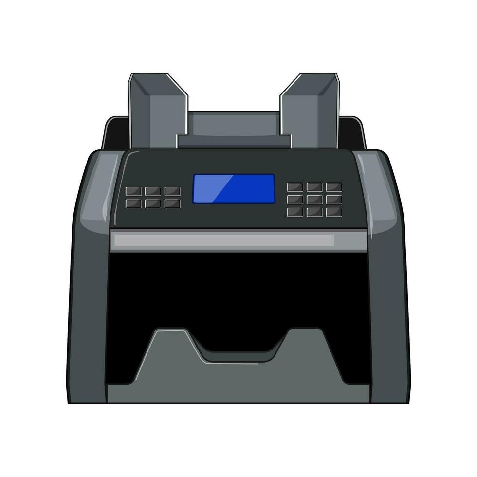 finance counter machine cartoon vector illustration