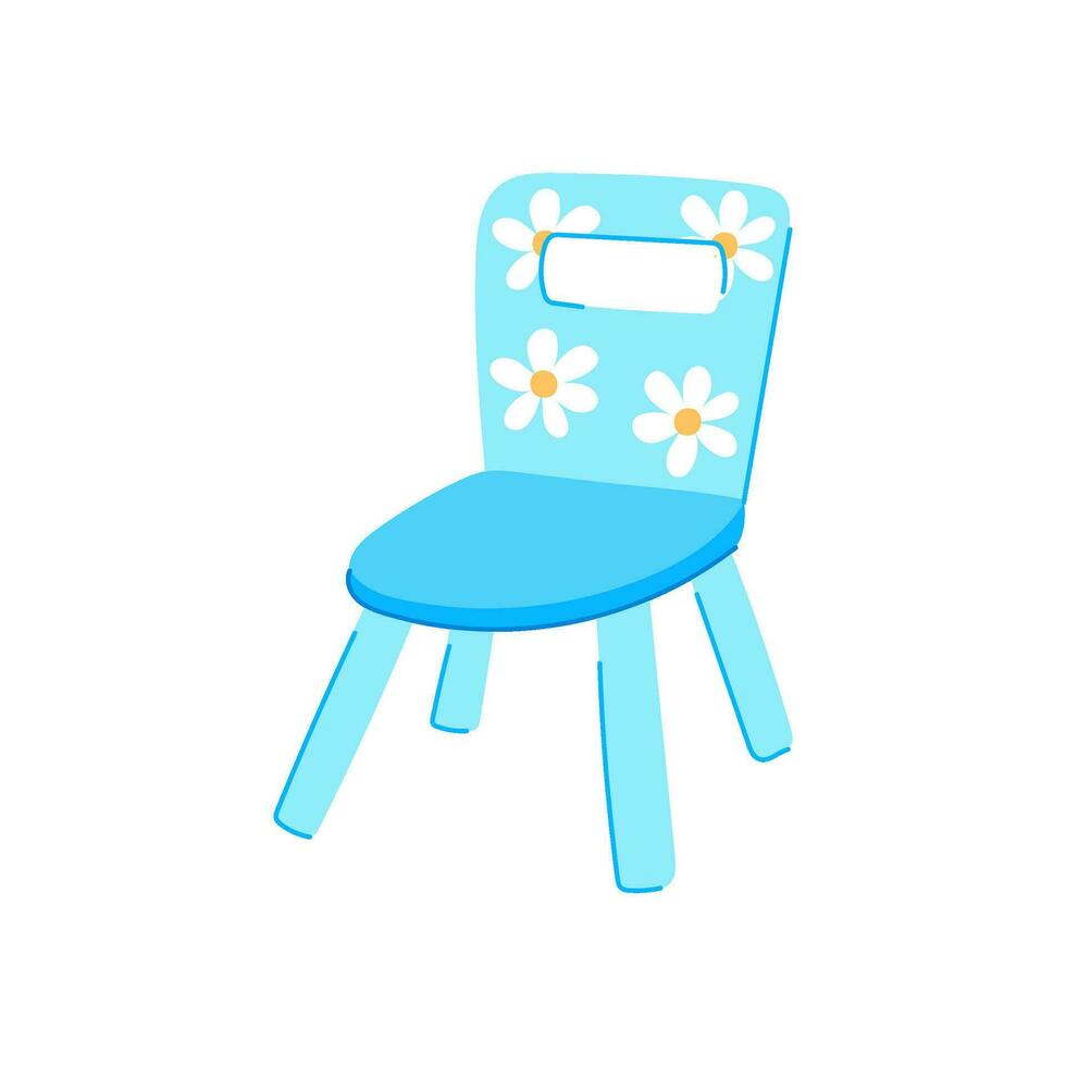 child kid chair cartoon vector illustration