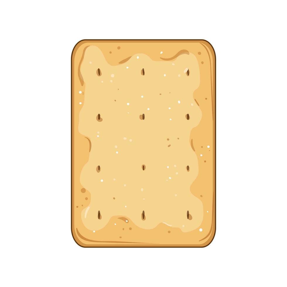 healthy cracker biscuit cartoon vector illustration