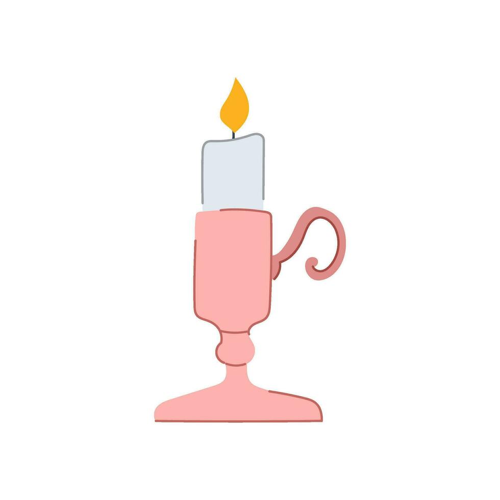 fragrance candlestick holder cartoon vector illustration
