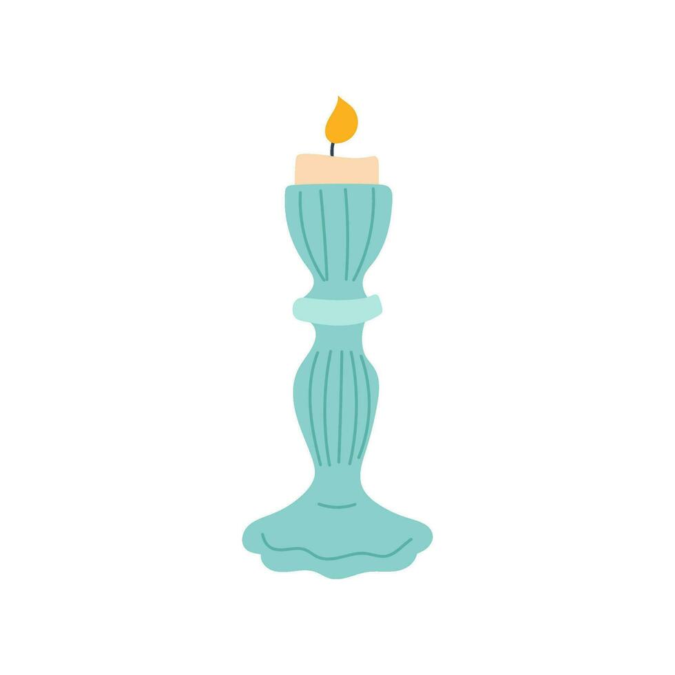 chandelier candlestick holder cartoon vector illustration